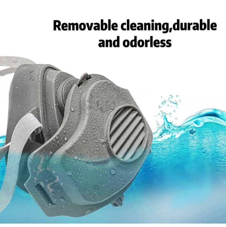 Silicone Half Face Gas Mask Paint Spray Chemical Respirator Reusable 95% Filter