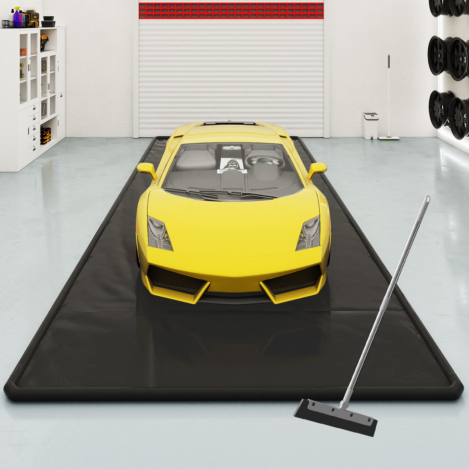 Garage Floor Mat, Non-Slip PVC Under Car Waterproof Containment Mats for Cars