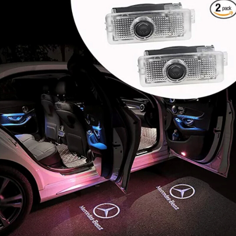 2pcs Car LED Door Courtesy Laser Lights HD For Mercedes-Benz CLA CLS 2013-2019 /