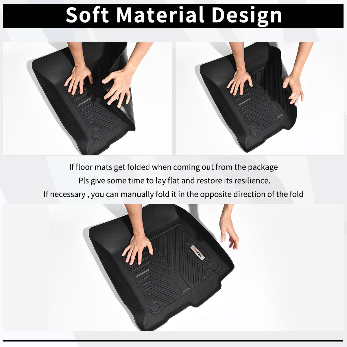 For 2008-2020 Dodge Grand Caravan Floor Mats Black Rubber All Weather Protection