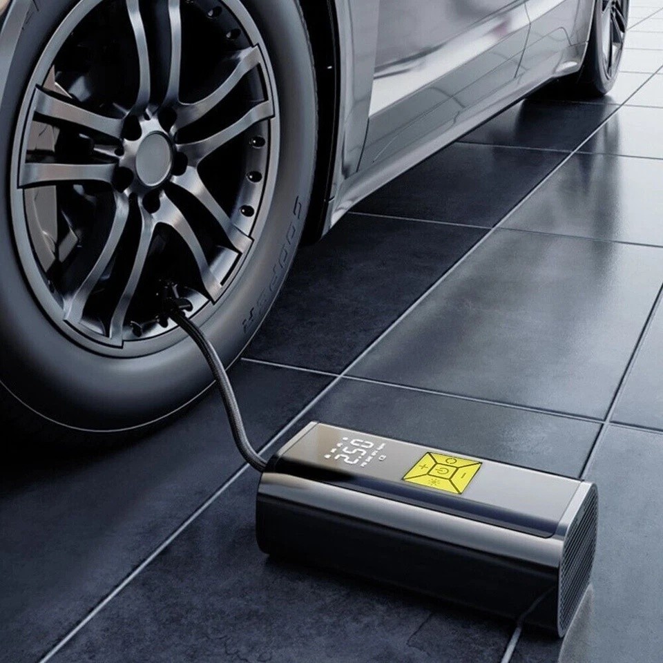 150 PSI Air Compressor Tire Inflator Fits Car Moto Bike Tires Air Pump Cordless