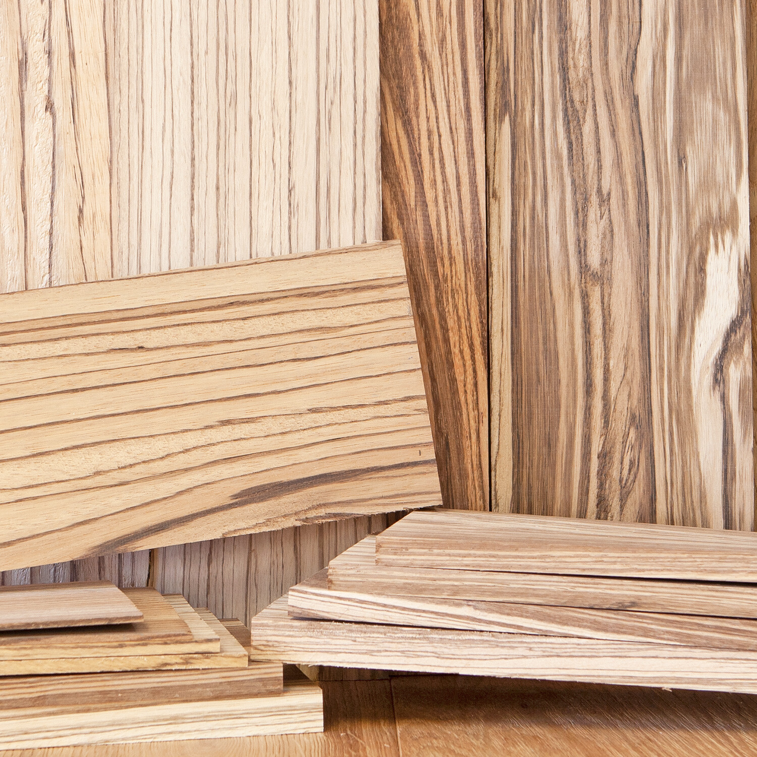 1/8", 1/4", 1/2" & 3/4" S4S Zebrawood Dimensional Lumber