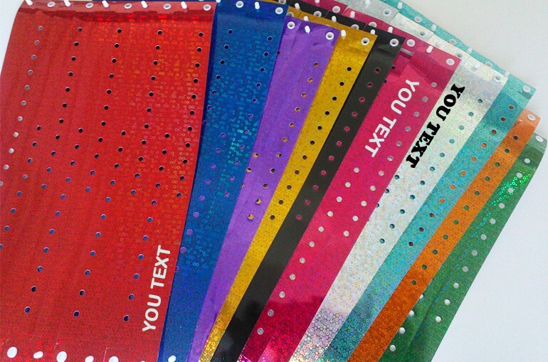 Custom Holographic Plastic Wristbands for Events