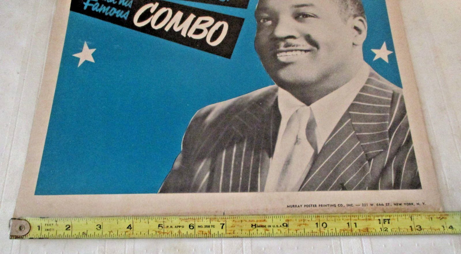 Orig. Vintage Bill Doggett & his famous Combo at the Mambo Club Poster cardboard