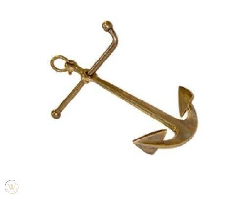 ANTIQUE VINTAGE STYLE SOLID BRASS ANCHOR PAPER WEIGHT BEACH NAUTICAL DECOR BOAT