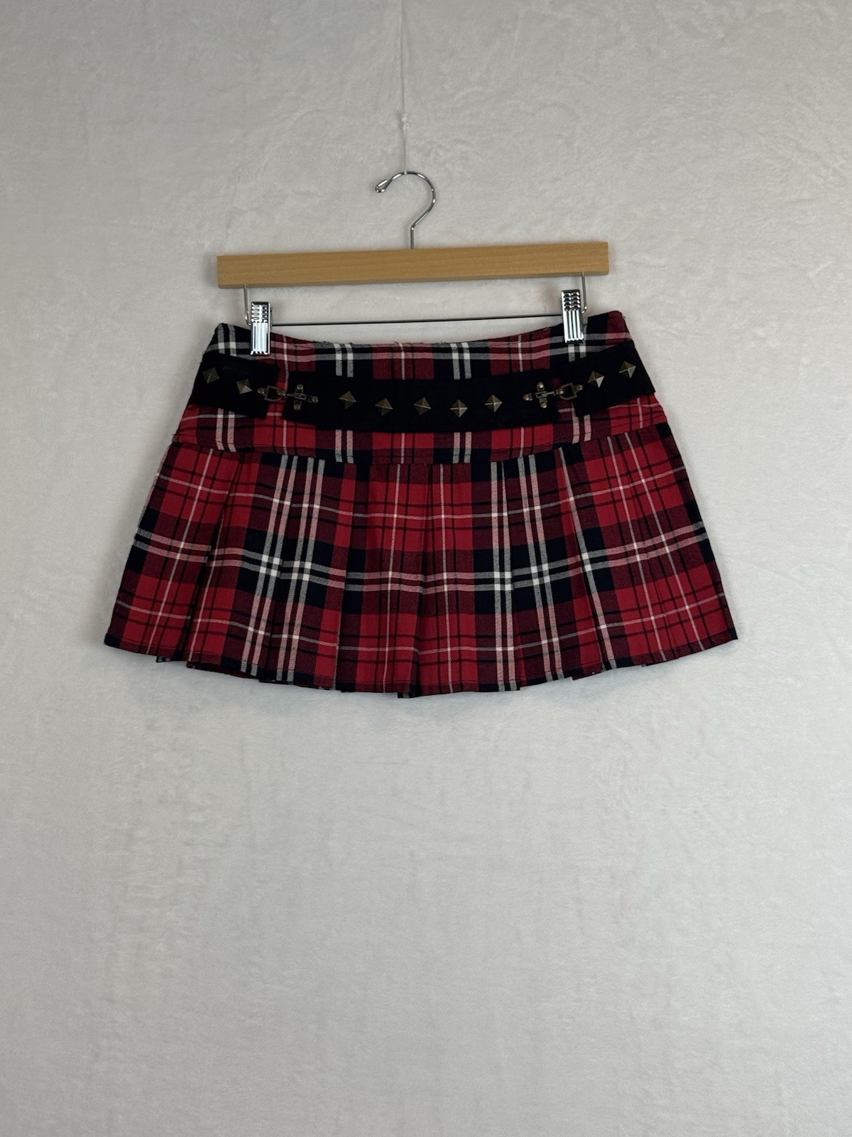 Women’s Abbey Y2K Red Plaid Skirt Size 5 FREE SHIPPING