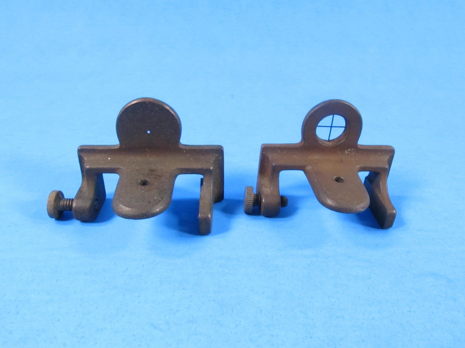 pair Stanley No 1 sights for wood wooden levels functional but need cleaning