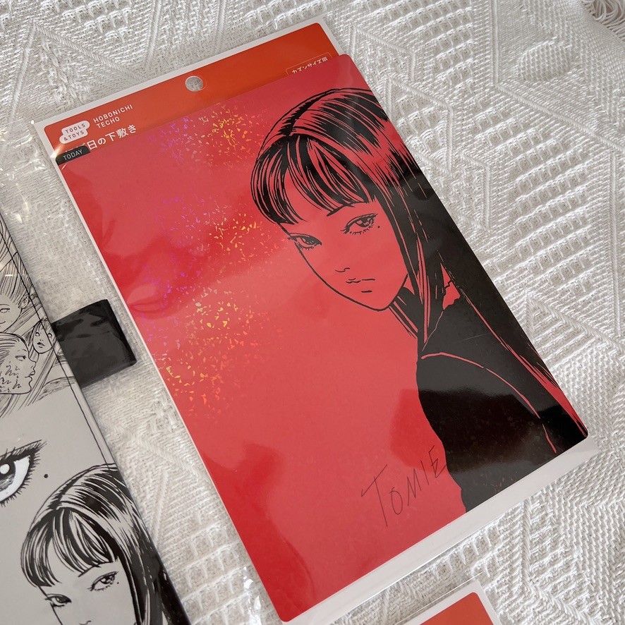 Hobonichi Techo Junji Ito Tomie A5 Cousin + A6 Smirk Cover & Pencil Board Set