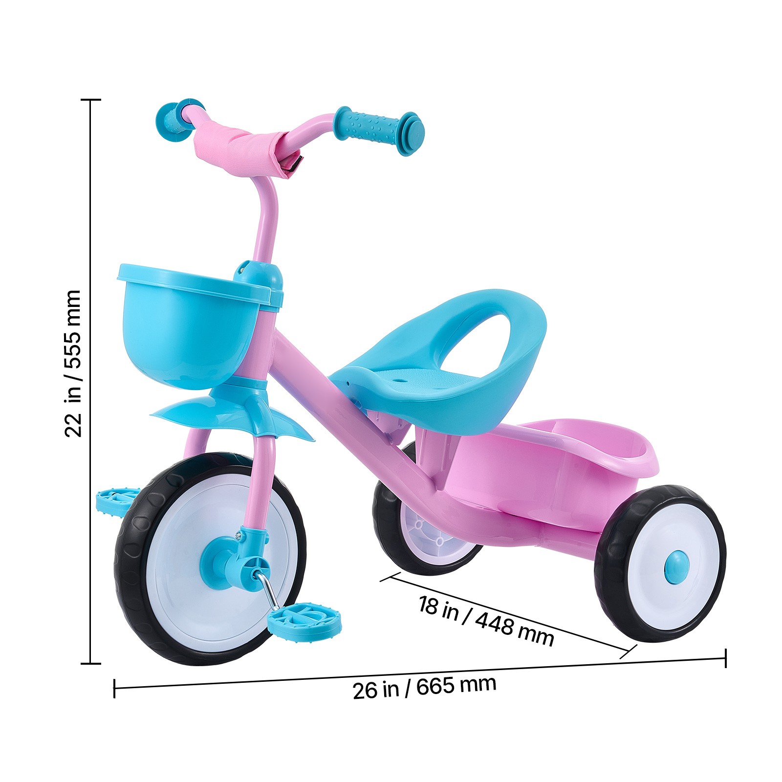Uimoso Toddler Tricycle for Kids Ages 2-5 with Adjustable Seat