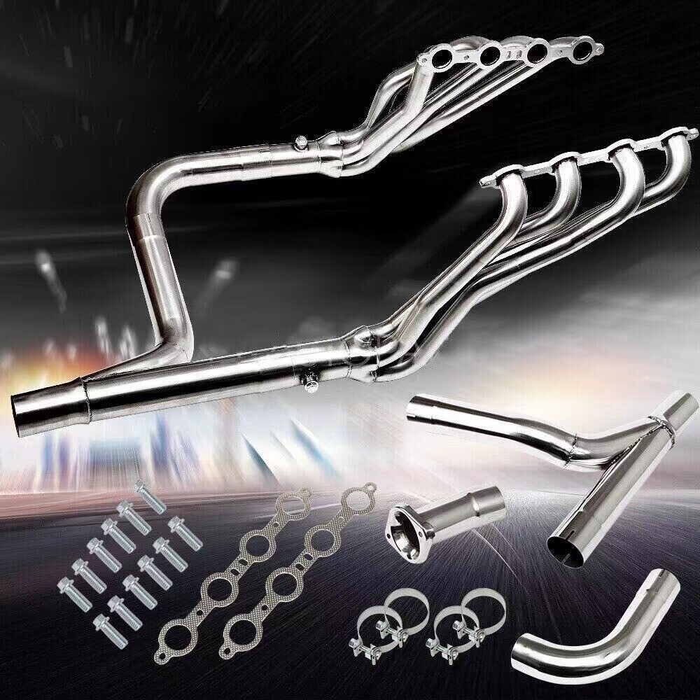 For 99-06 Chevy GMC Sierra Silverado1500 GMT800 Headers Exhaust Manifold +Y Pipe