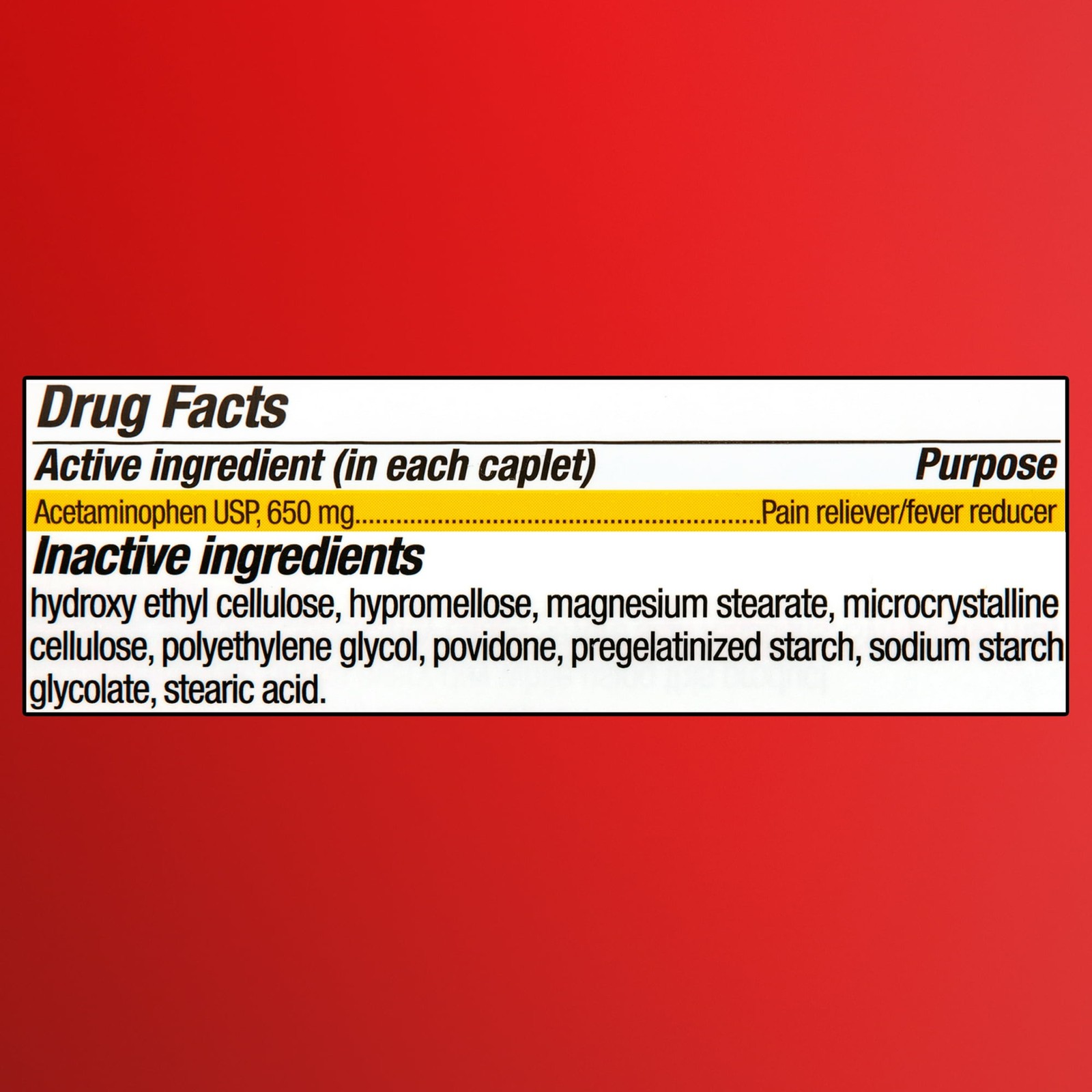 Equate 8HR Pain Relief Acetaminophen, Extended Release Tablets, 650 mg, 225 Ct