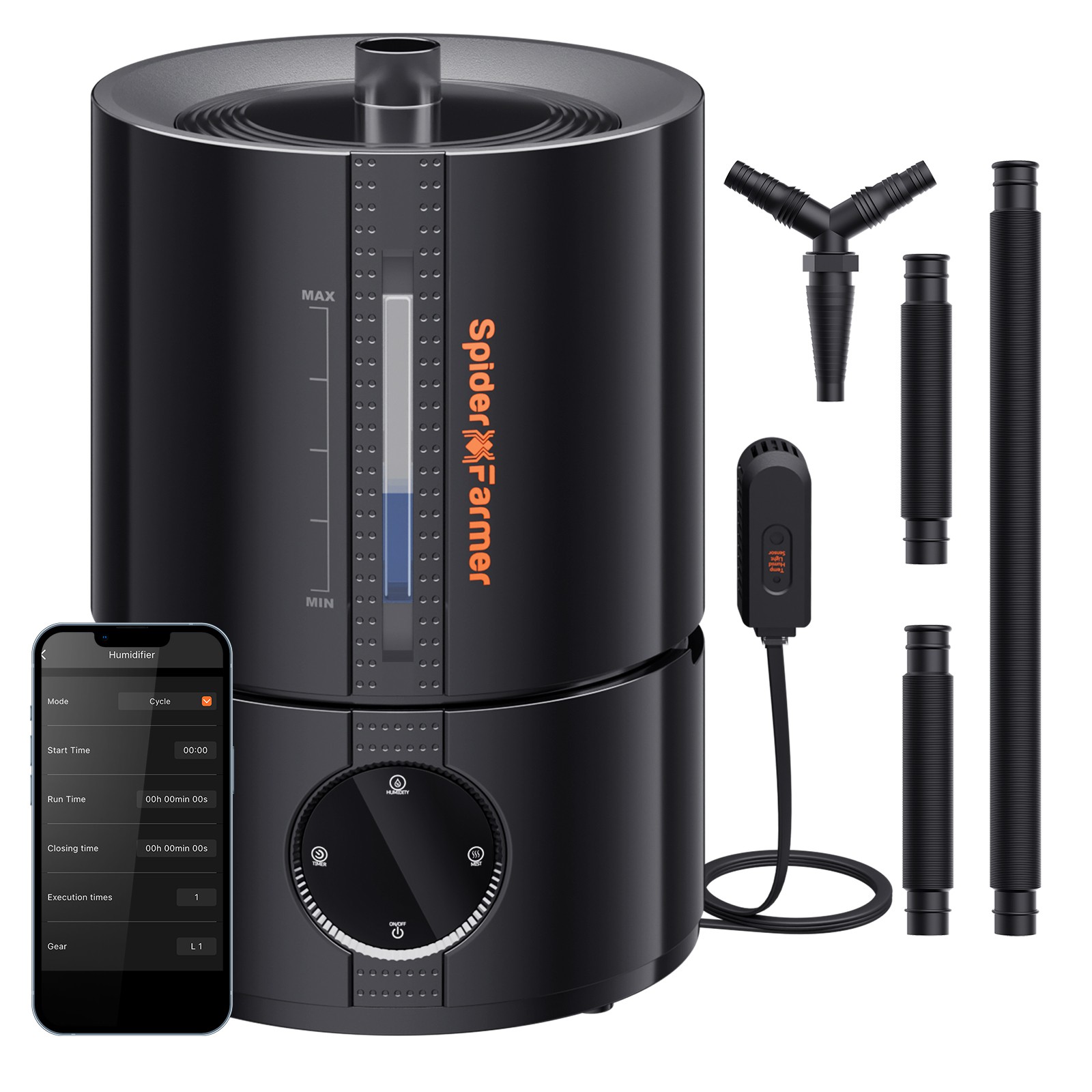 Spider Farmer 5L Air Humidifier Ultrasonic Cool Mist Humidifier with RJ12 Cable