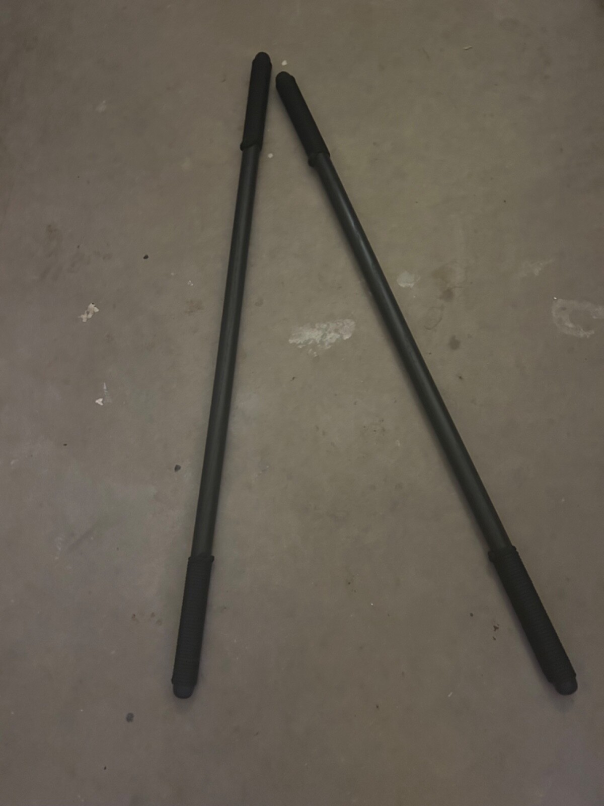 Pair Of Handmade Tactical Ninja Hanbo Escrima Fight Sticks - 36" - Black