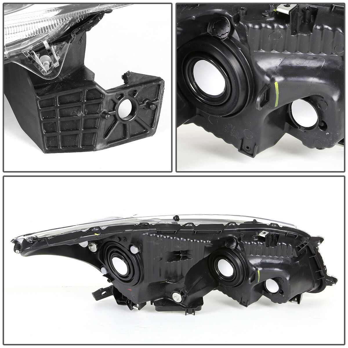 FOR 08-12 HONDA ACCORD SEDAN BLACK HOUSING CLEAR CORNER HEADLIGHT HEAD LAMPS