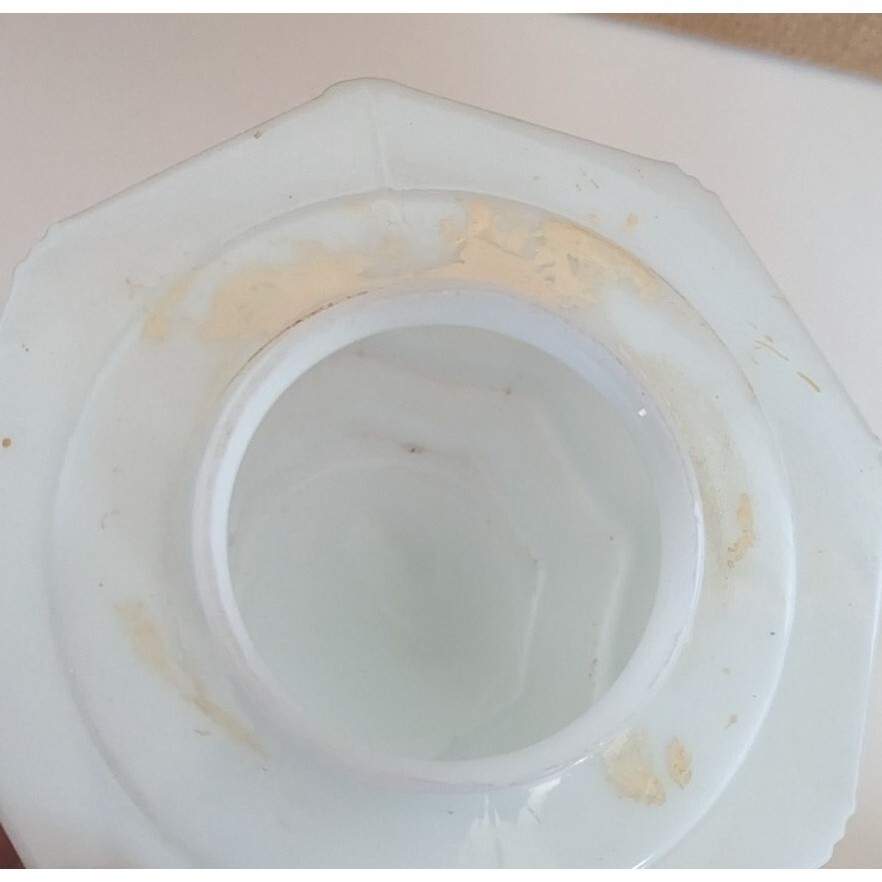 Vintage Art Deco Milk Glass Light Shade Skyscrapper Wedding Cake Pendant Shade