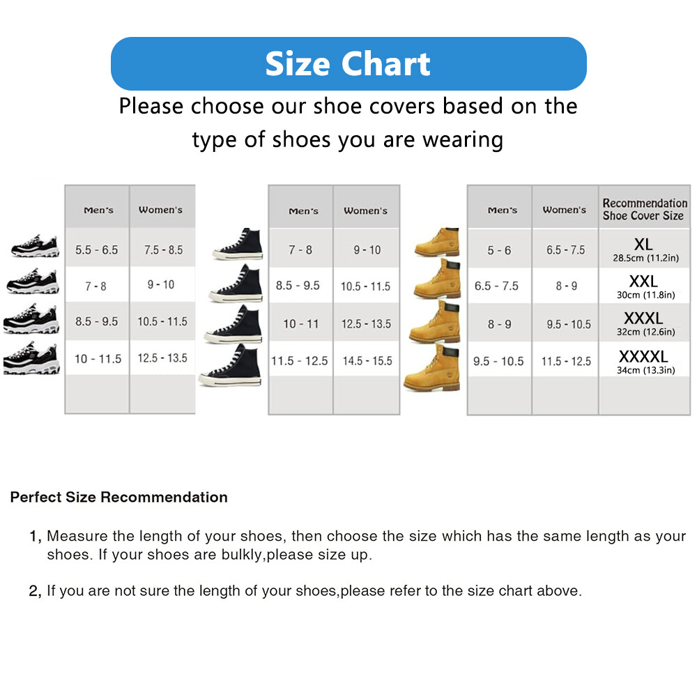 Reusable Waterproof Rain Shoe Covers Boot Non Slip Overshoe Zipper Men Women