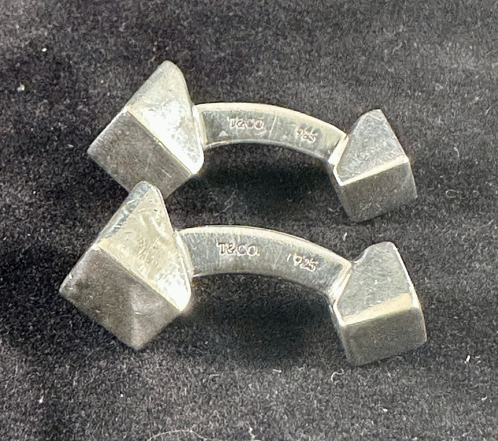 Tiffany & Co Frank Gehry Cube 925 Sterling Cufflinks 21.56g SELLER COLLECTION