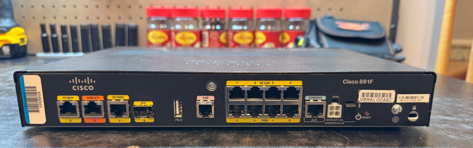 Cisco 800 Series C891F Gig Ethernet Integrated Services Router ISDN BRI 56kModem