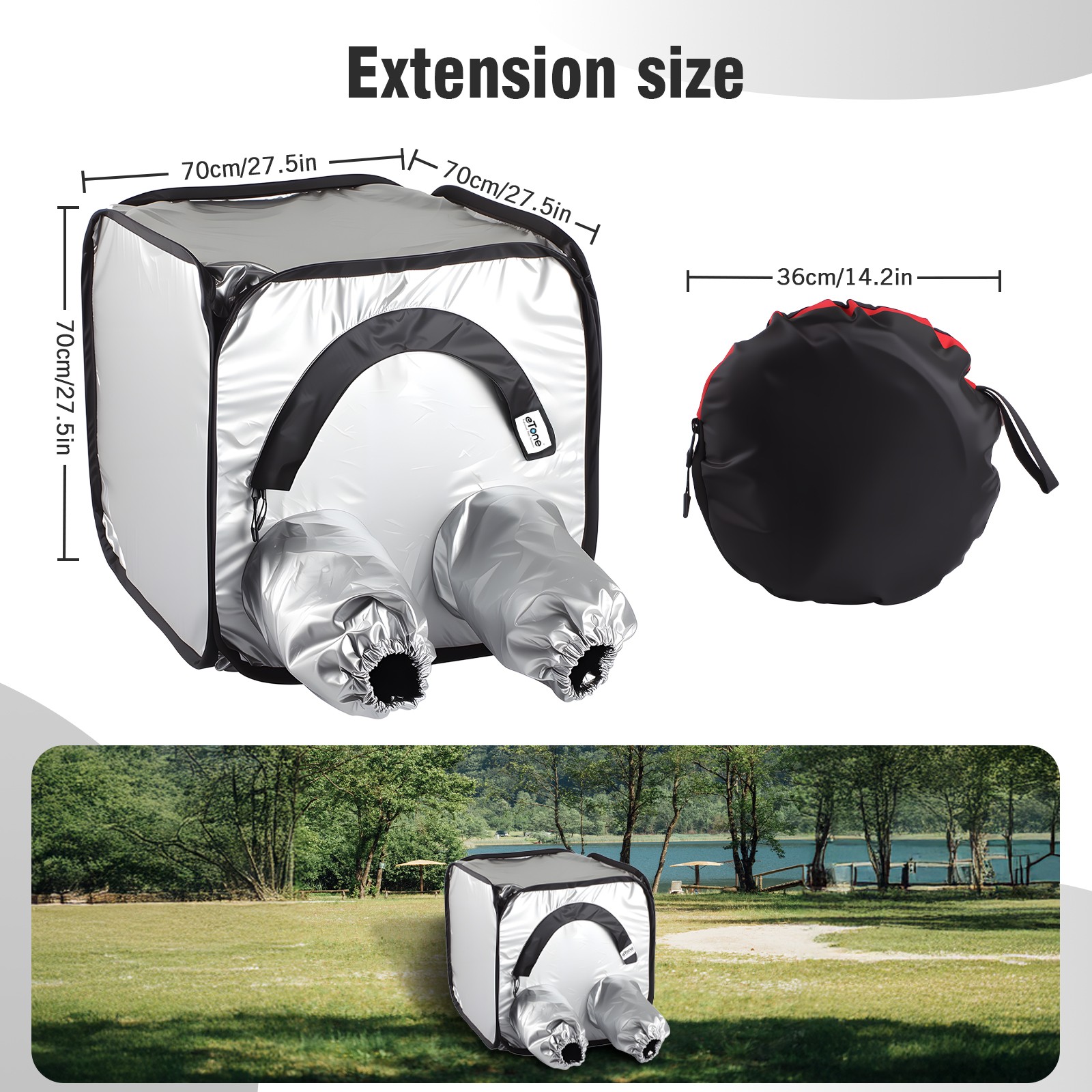 Portable Darkroom Tent Foldable Negative Changing Bag for 8x10 Film Developing