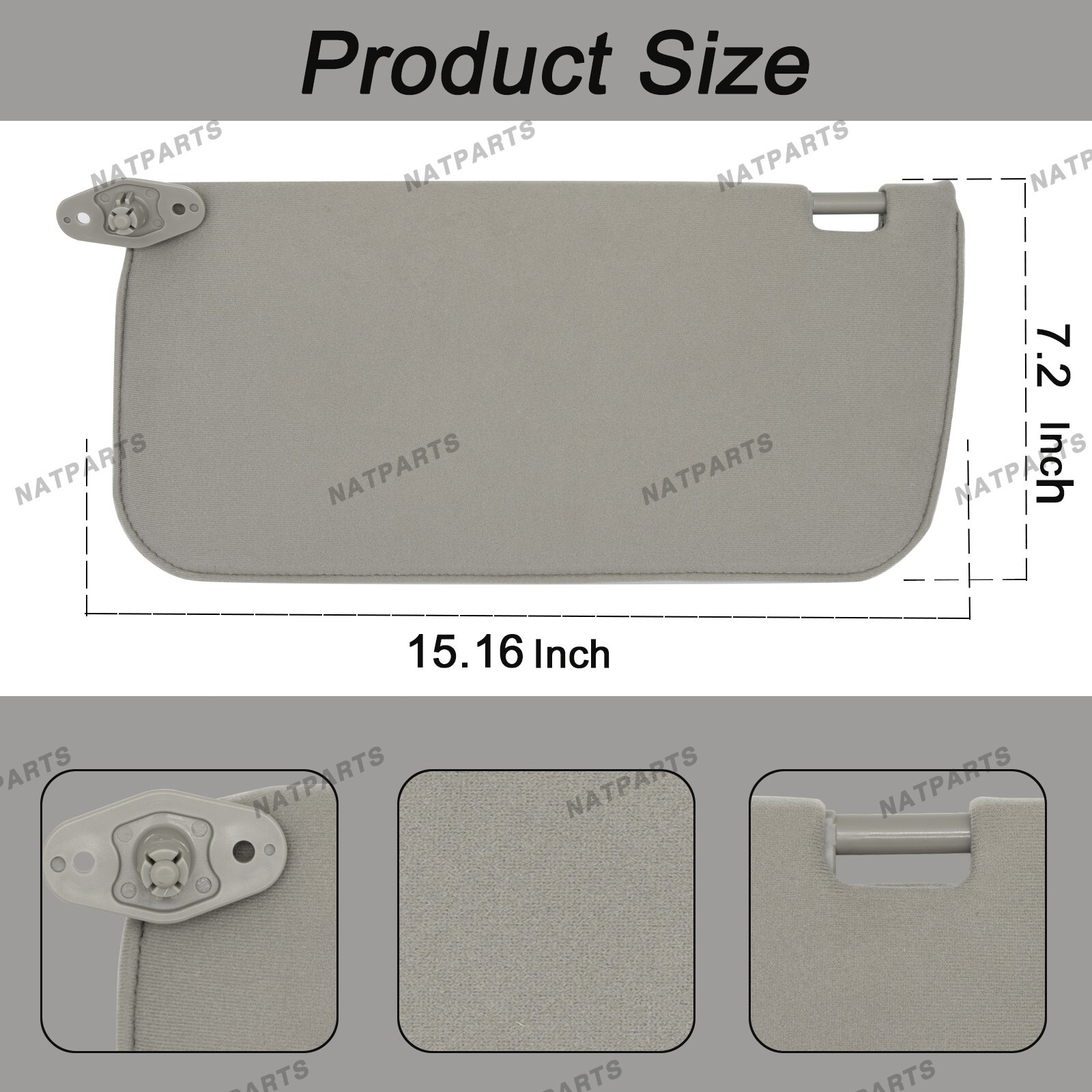 Left Driver Side Sun Visor Fits for Nissan Frontier Xterra 1998-2004 96401-7Z803