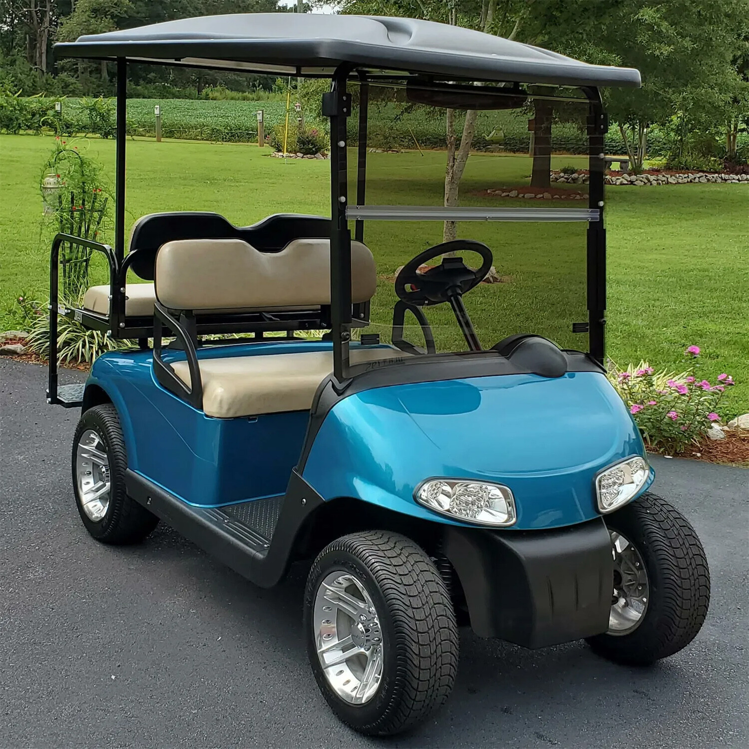 For EZGO RXV Golf Cart Windshield Folding Tinted Windscreen Impact Resistant