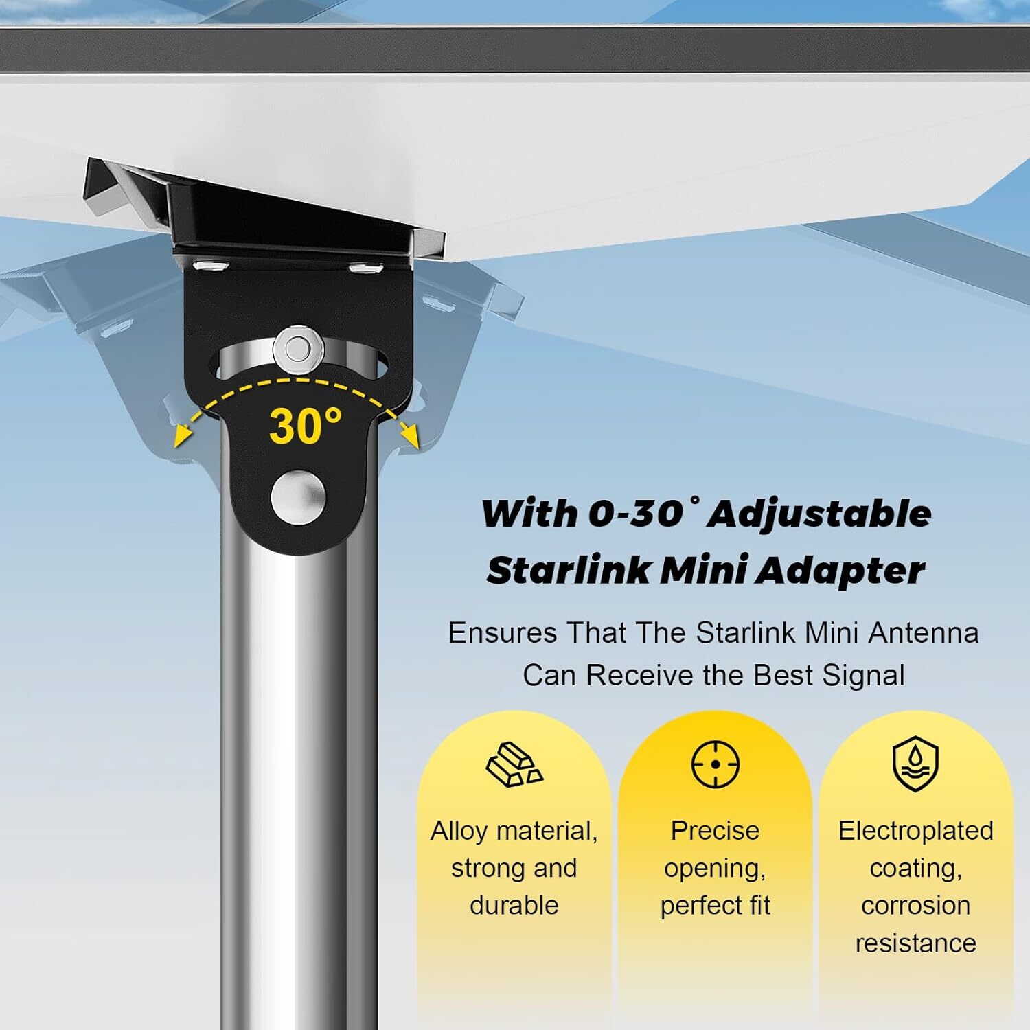 Starlink Mini Pole Mount, 8 Ft Starlink Mimi Mounting Kit with 4.5" Suction Feet