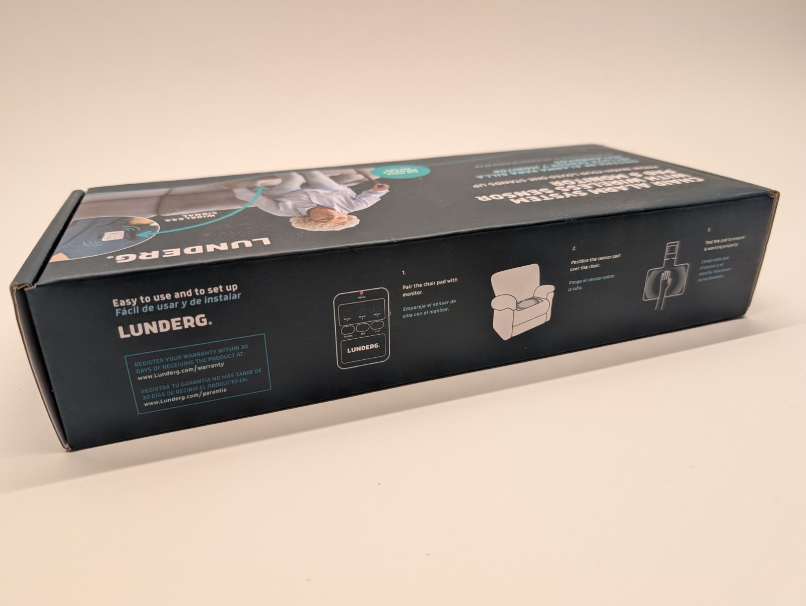 Lunderg Chair Alarm System Wireless Sensor Pad & Monitor Boxed Caregiver Alert