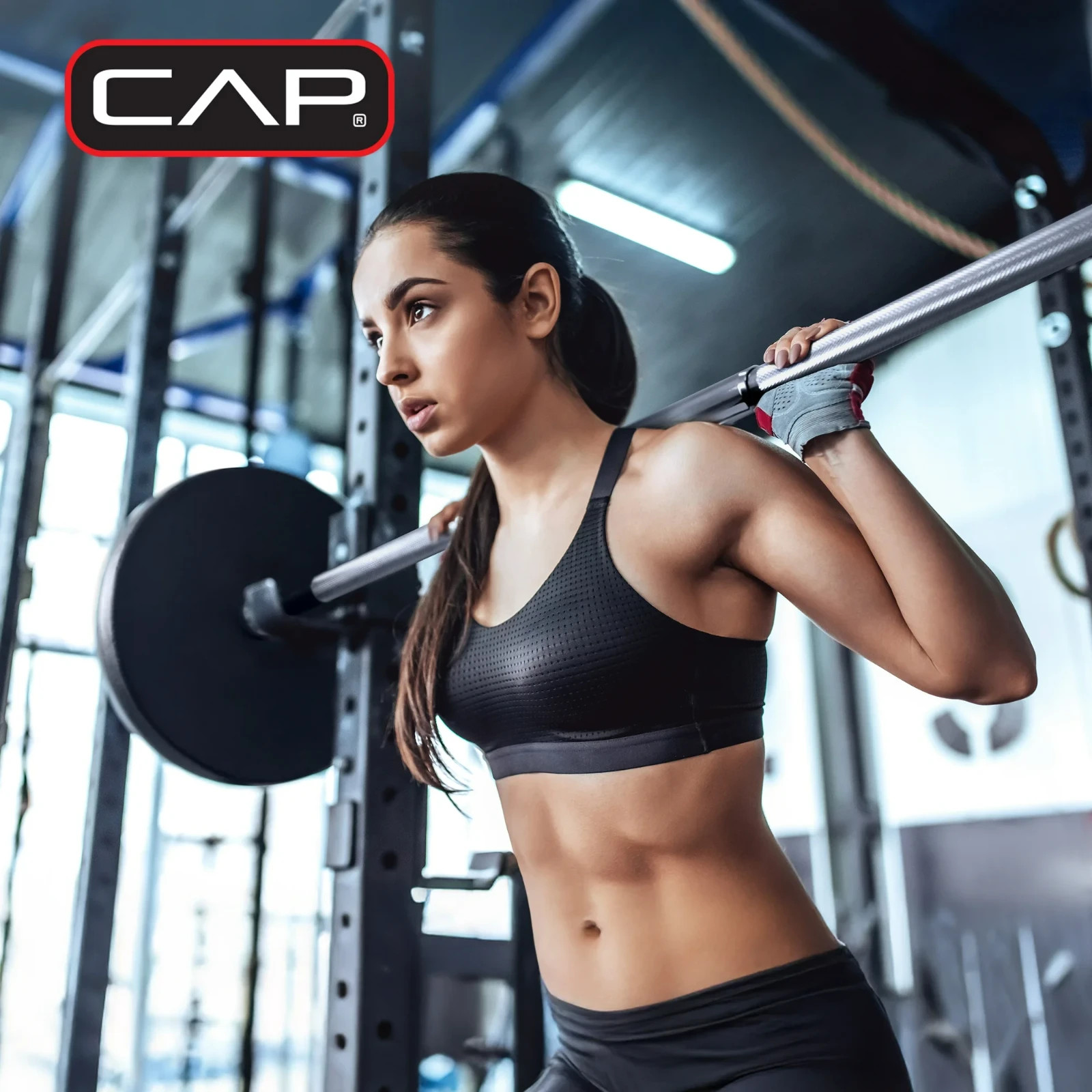 CAP 100lb Standard Cast Iron Weight Set with 3-Pc Bar