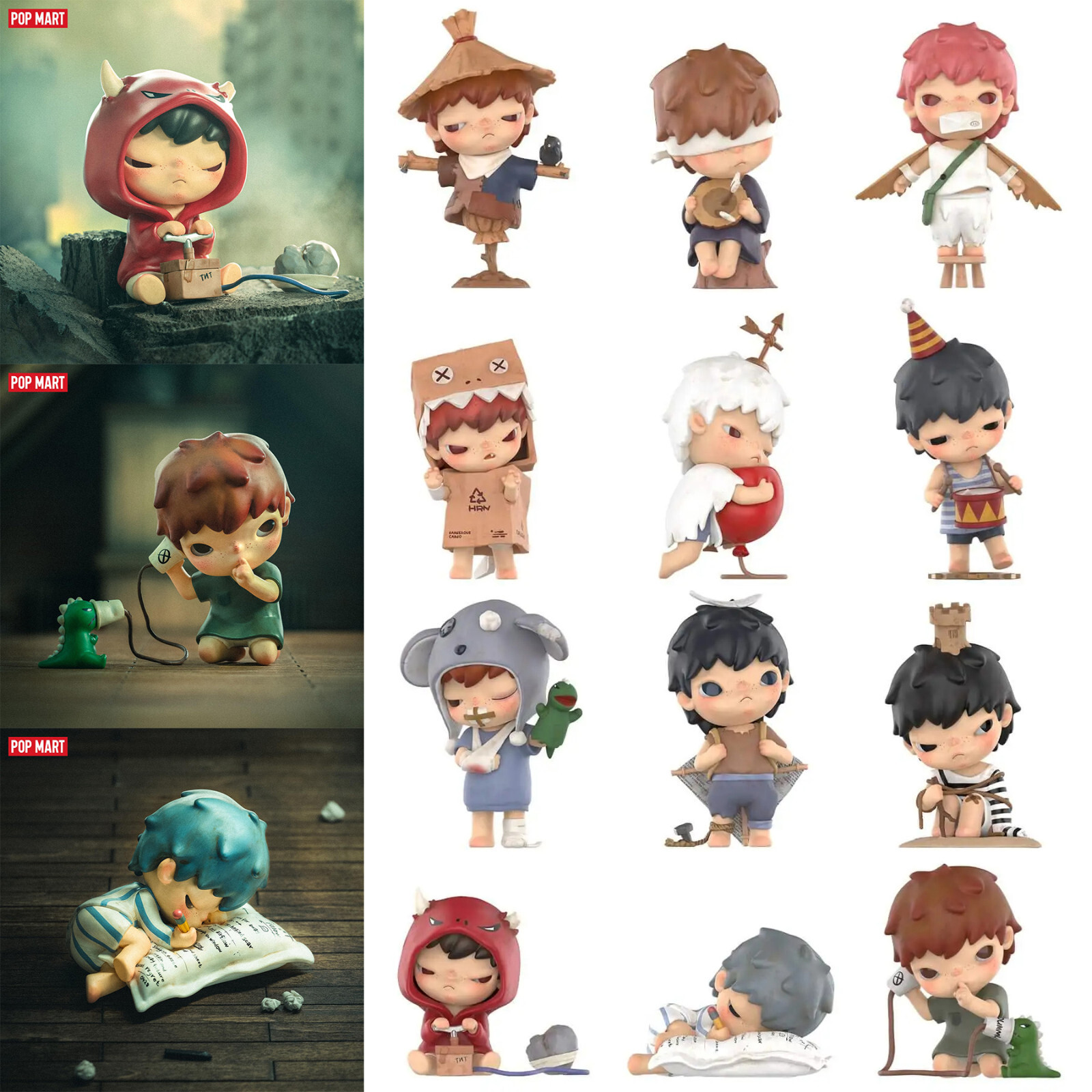 POP MART x Hirono Mime Series Confirmed Figure Toy Sealed Bag in Open Box