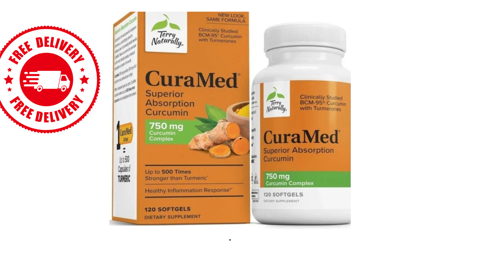 Terry Naturally CuraMed 750 mg - Antioxidant Supplement 120 softgels