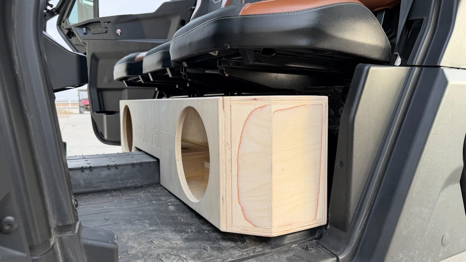 Can Am Defender 16-25 Under Seats Subwoofer Box 2X10" Sealed Birch 3/4