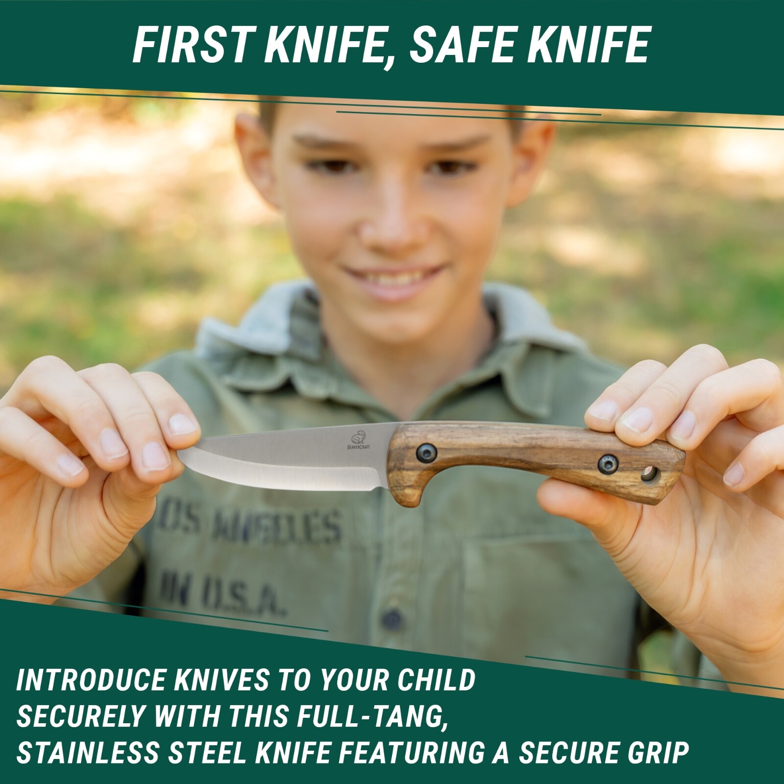 Kid-Safe Knife for Outdoor Activities BeaverCraft BSH kid