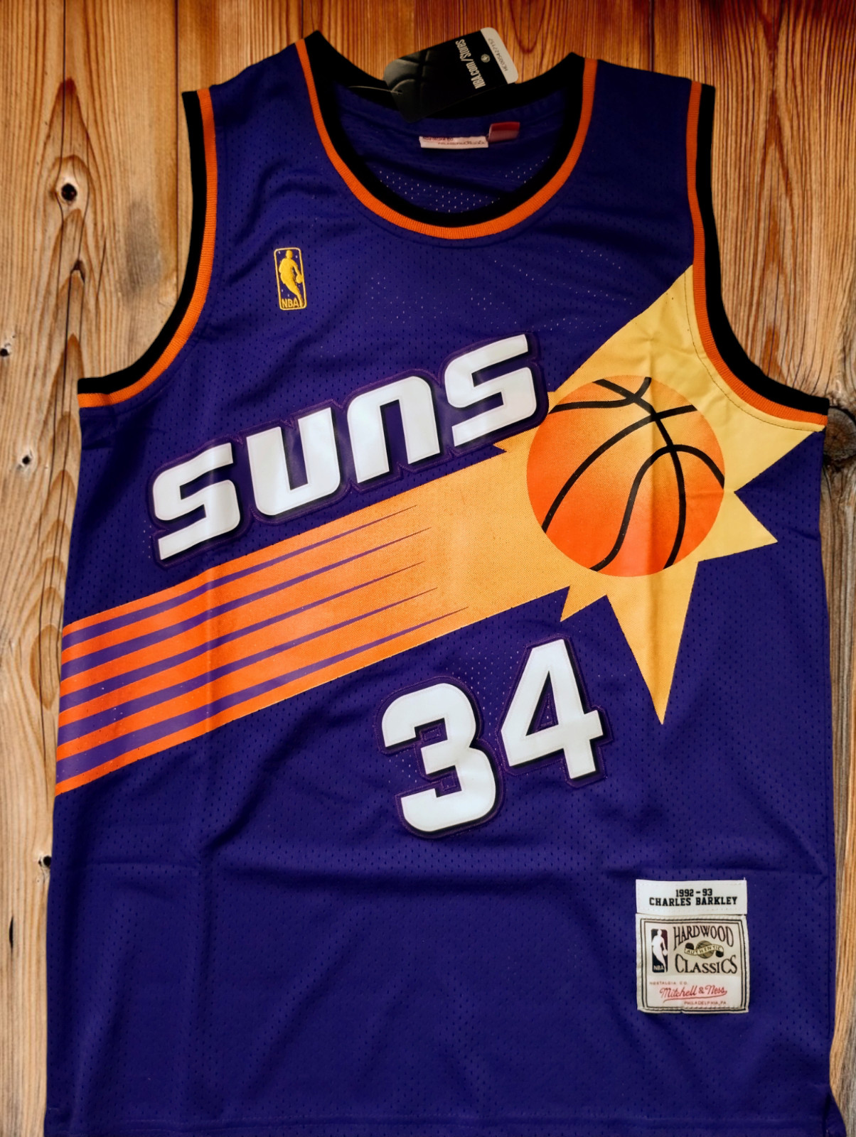 Phoenix Suns Jersey Charles Barkley #34  Throwback Jersey Men's Purple