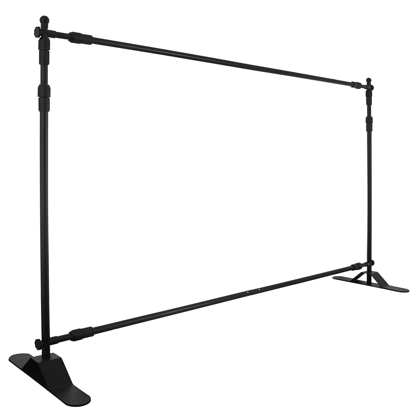 8 x 10Ft Banner Stand Heavy-Duty Step and Repeat Backdrop Telescopic Adjustable
