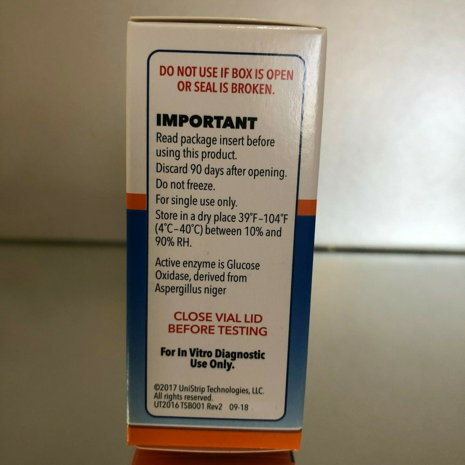 TRUE POINT - UNISTRIP 1 Blood Glucose Strips 200 Qty. Generic for ONE-TOUCH