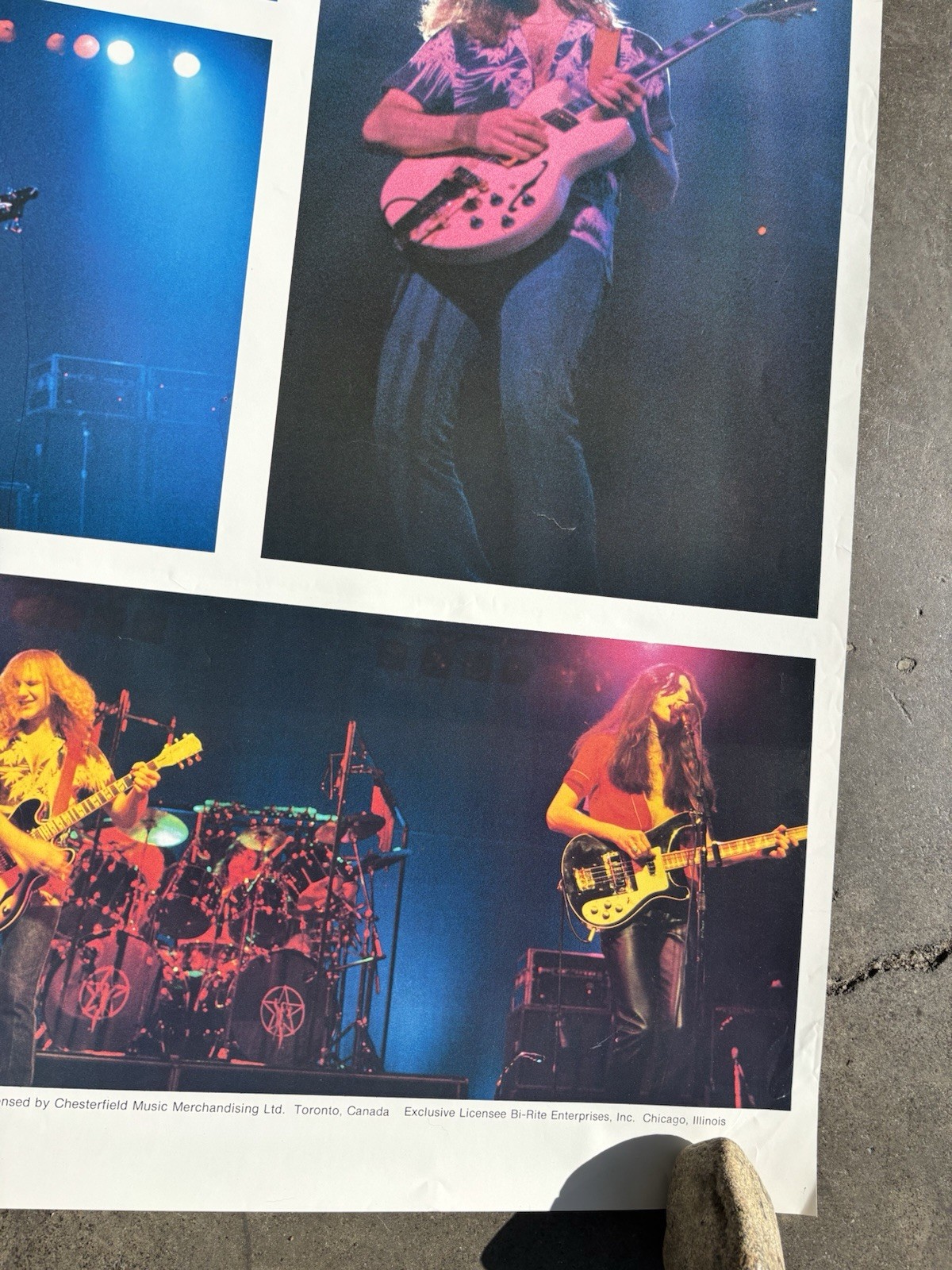 Rush collage large Poster Vintage 1980 rock 41/2” x 58” C2022