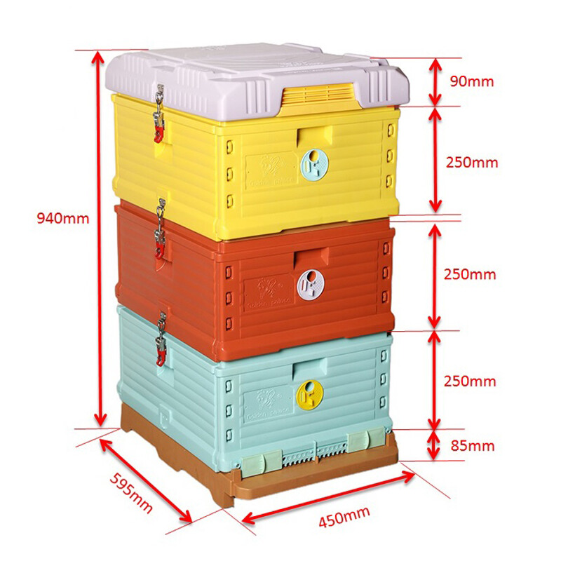 3-layers Insulated Bee Hives House Honey Bee Hive Box Beekeeping Equipment Boxes