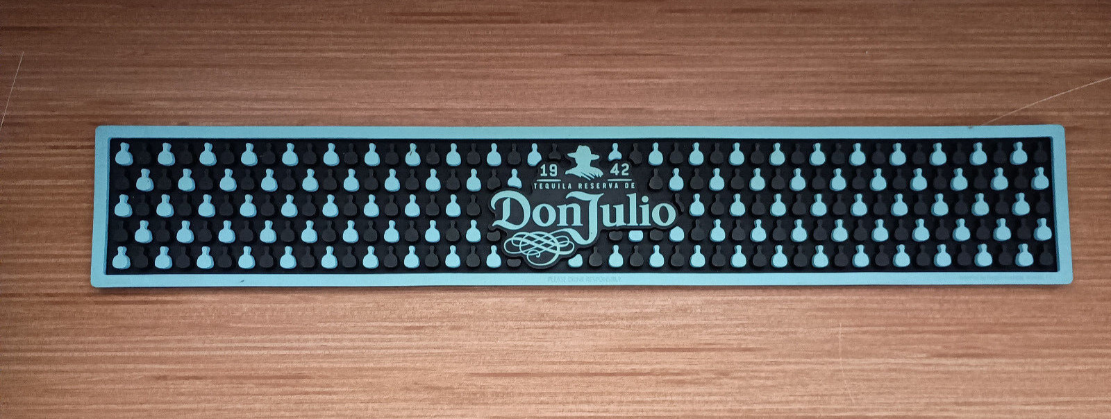 1 Don Julio 1942 Tequila Bar Rail Spill Mat 21"x3.5" Rubber Good Condition
