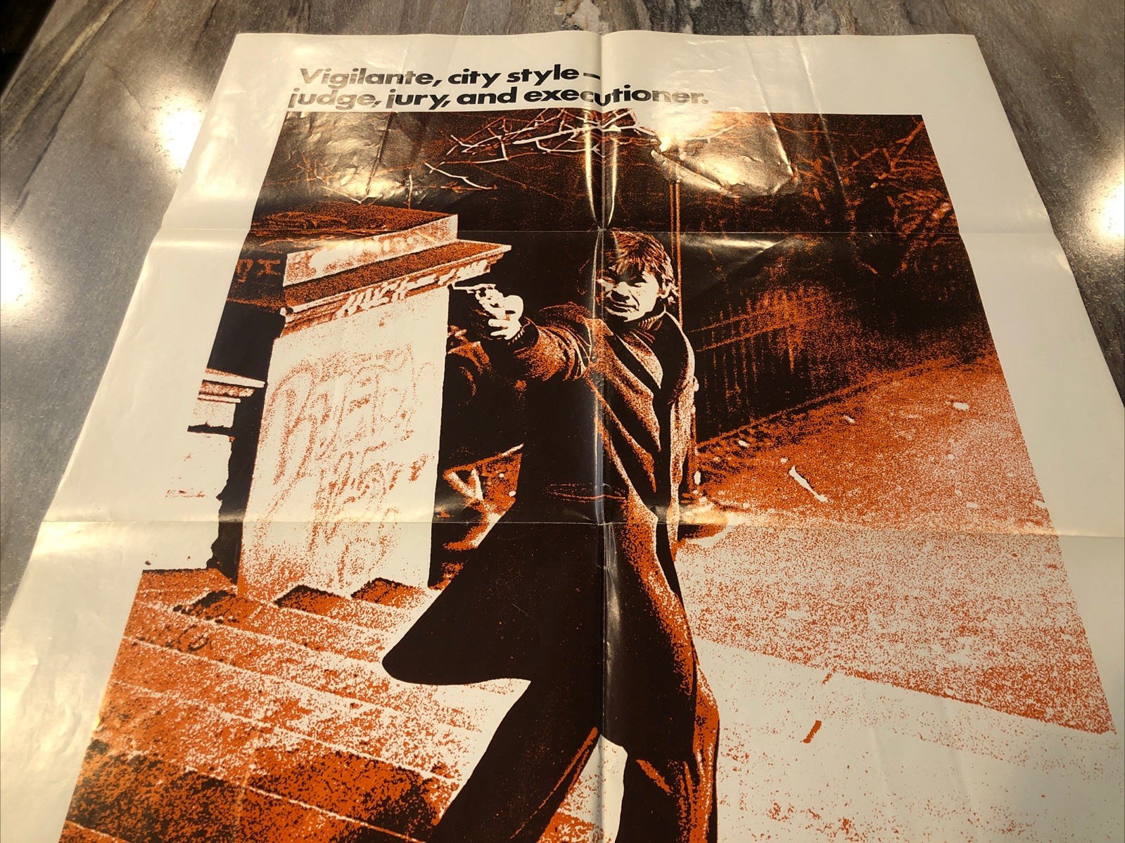 Death Wish 1974 Original US 1-Sheet Poster Charles Bronson Folded