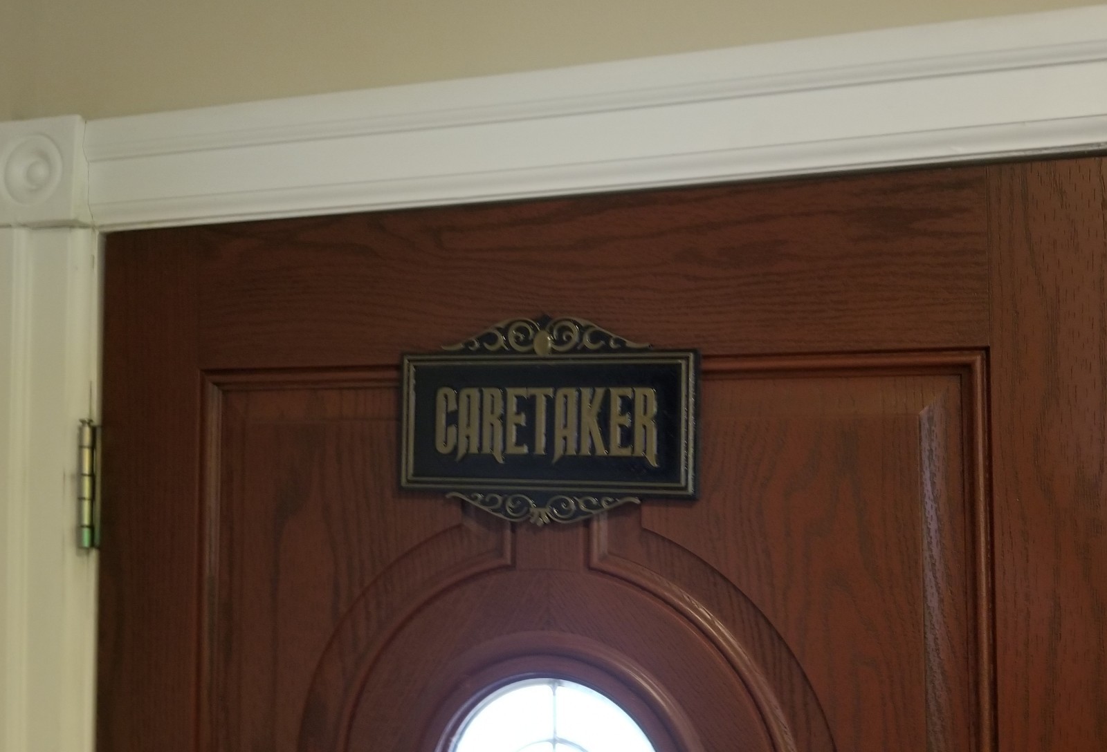 Haunted Mansion Inspired Prop Sign / Plaque Replica Caretaker Disney Home Decor