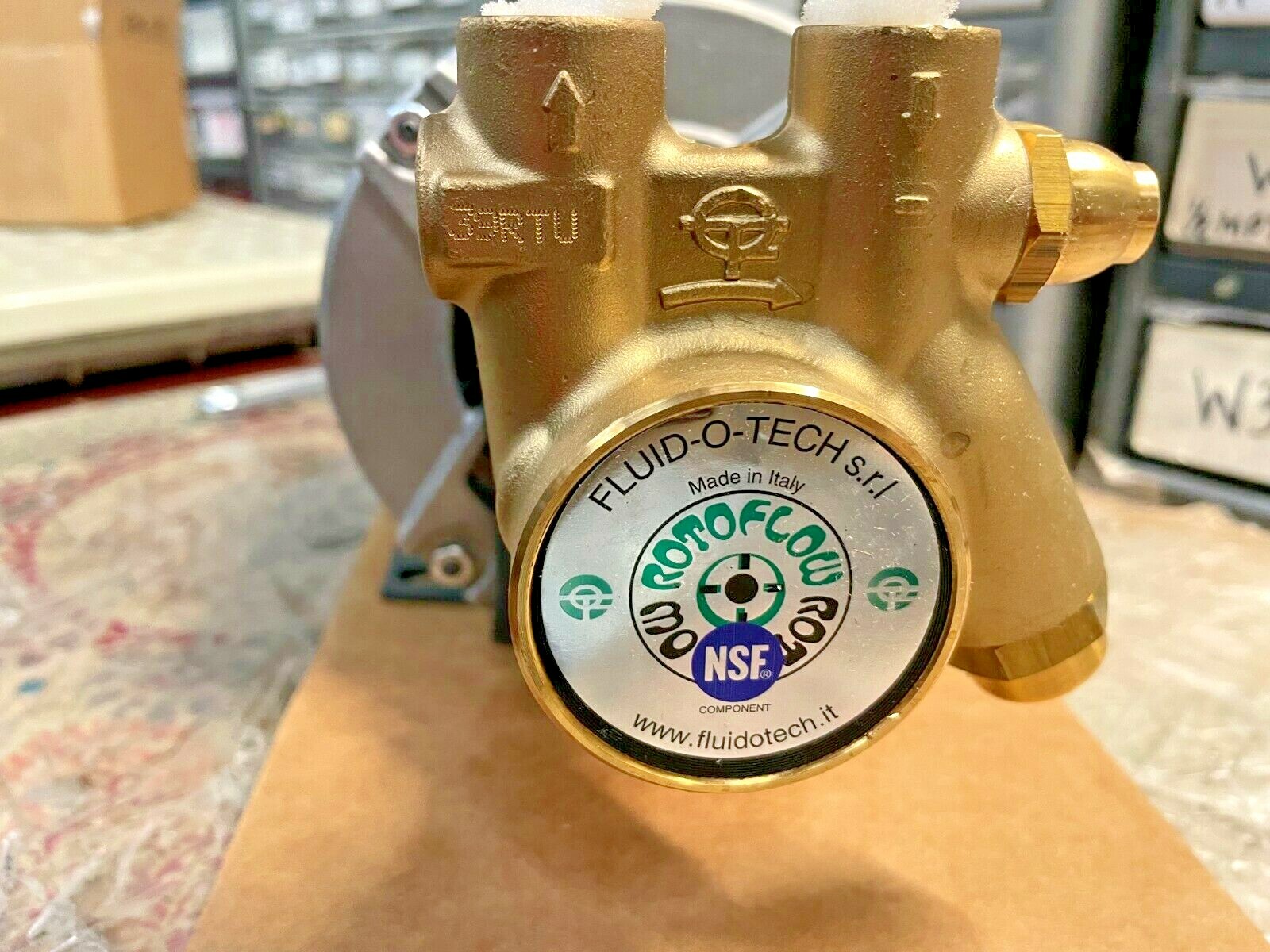 Fluid, Circulator, Carbonator Kit Motor, Brass Pump, Fluid-O-Tech, 120/240VAC