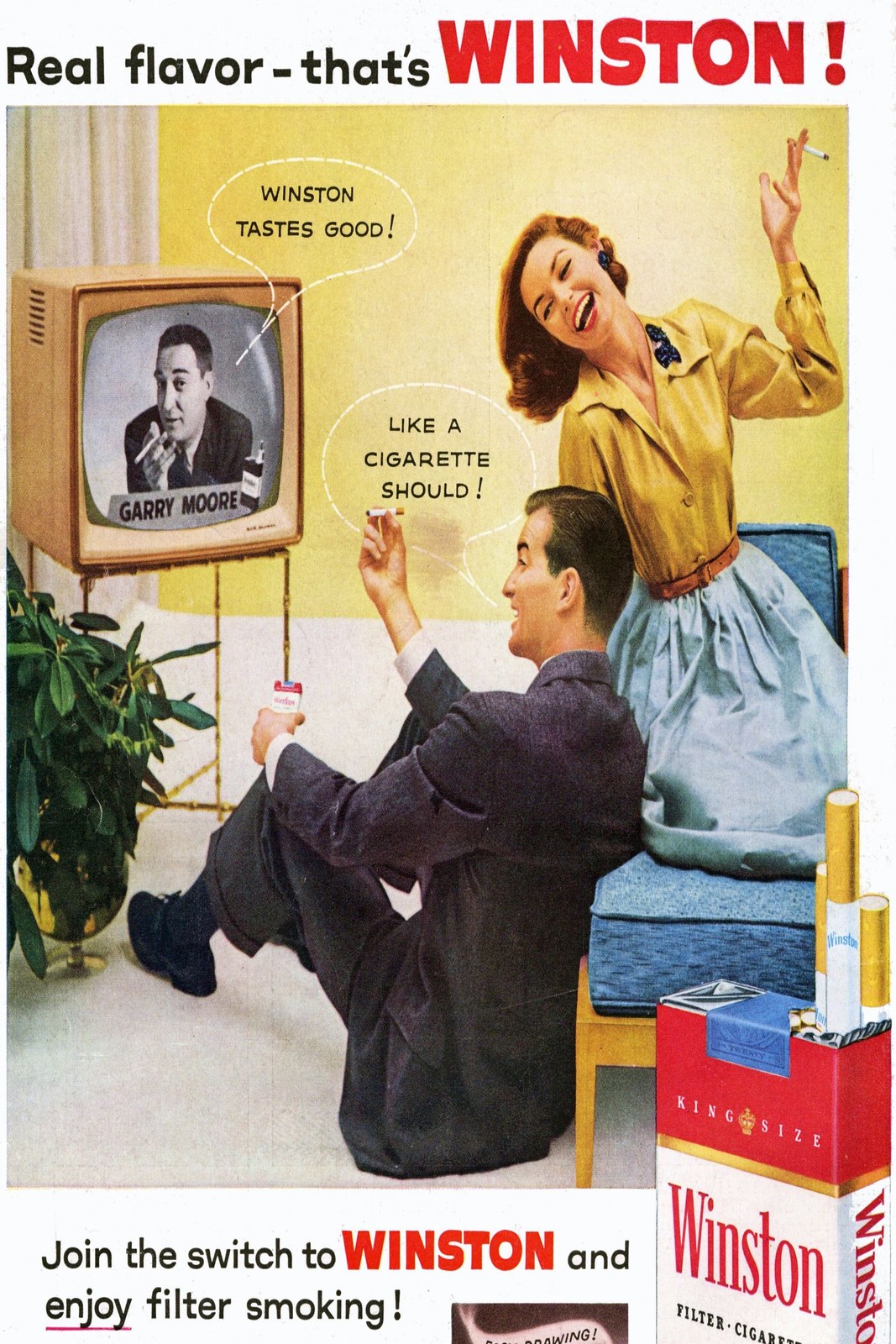 Retro Winston Ad Poster (1950s) 🗞️ 24x36” - Rare Reprint 🤯💯!