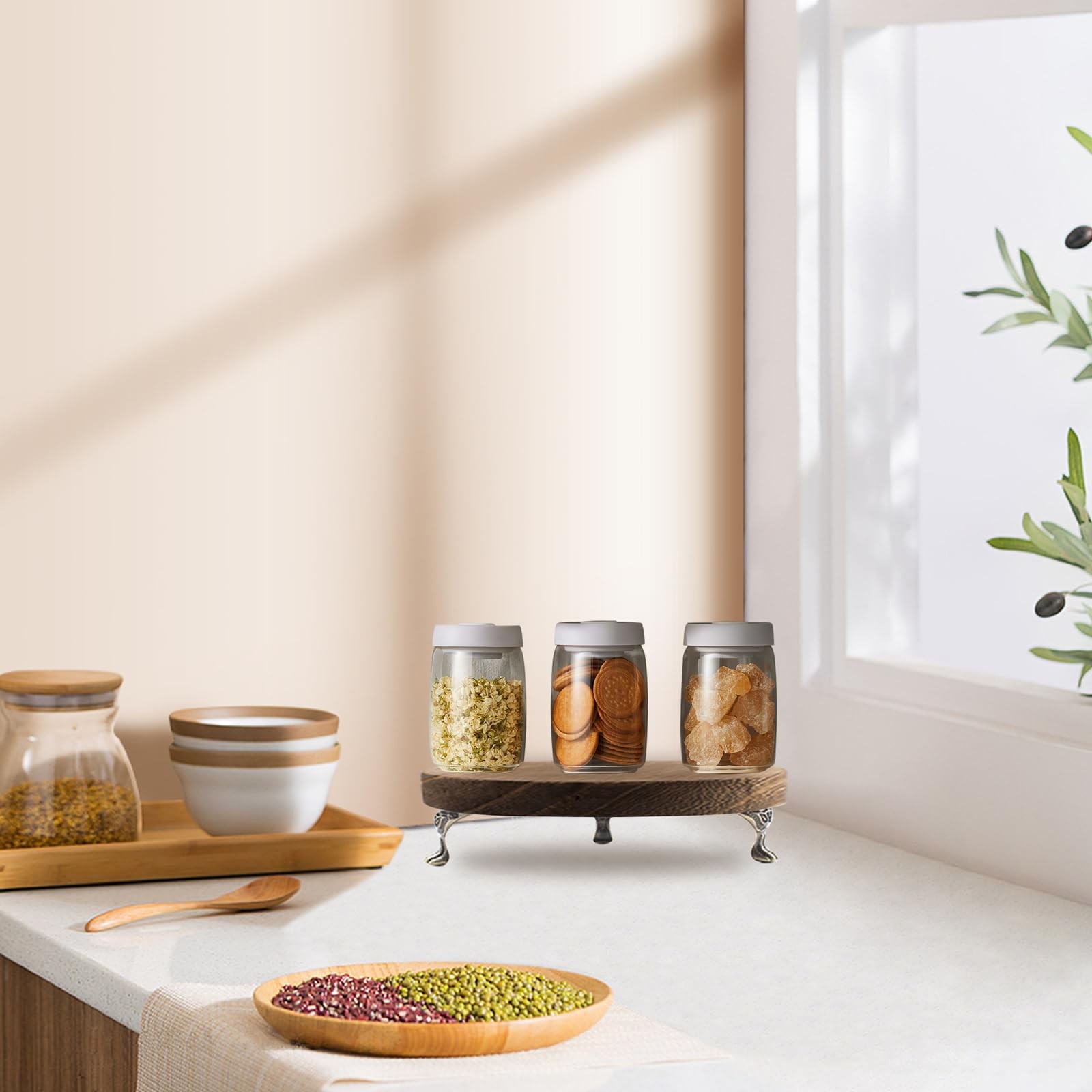 3 PCS Wooden Display Riser for Display Wood Risers for Decor and Organizer Ro...