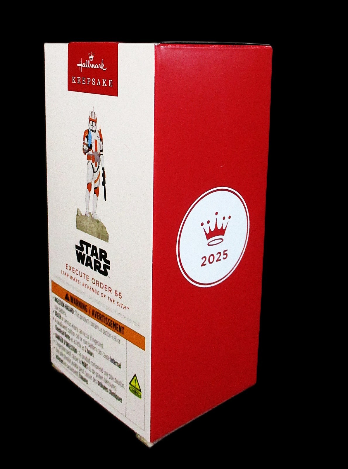 2025 HALLMARK ORNAMENT EXECUTE ORDER 66 STAR WARS REVENGE OF SITH LIGHT SOUND