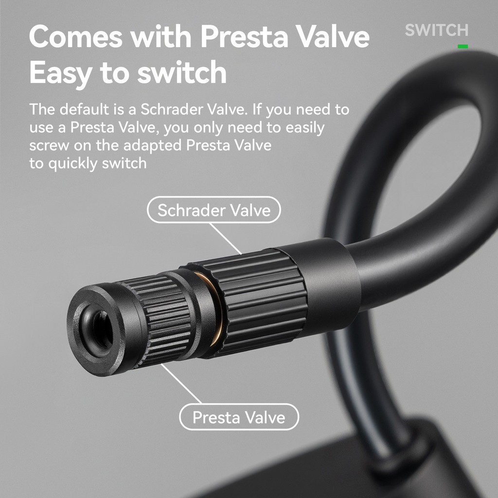 ROCKBROS Bicycle Electric Air Pump Mini Portable 70PSI Inflator 2600mAh Type-C