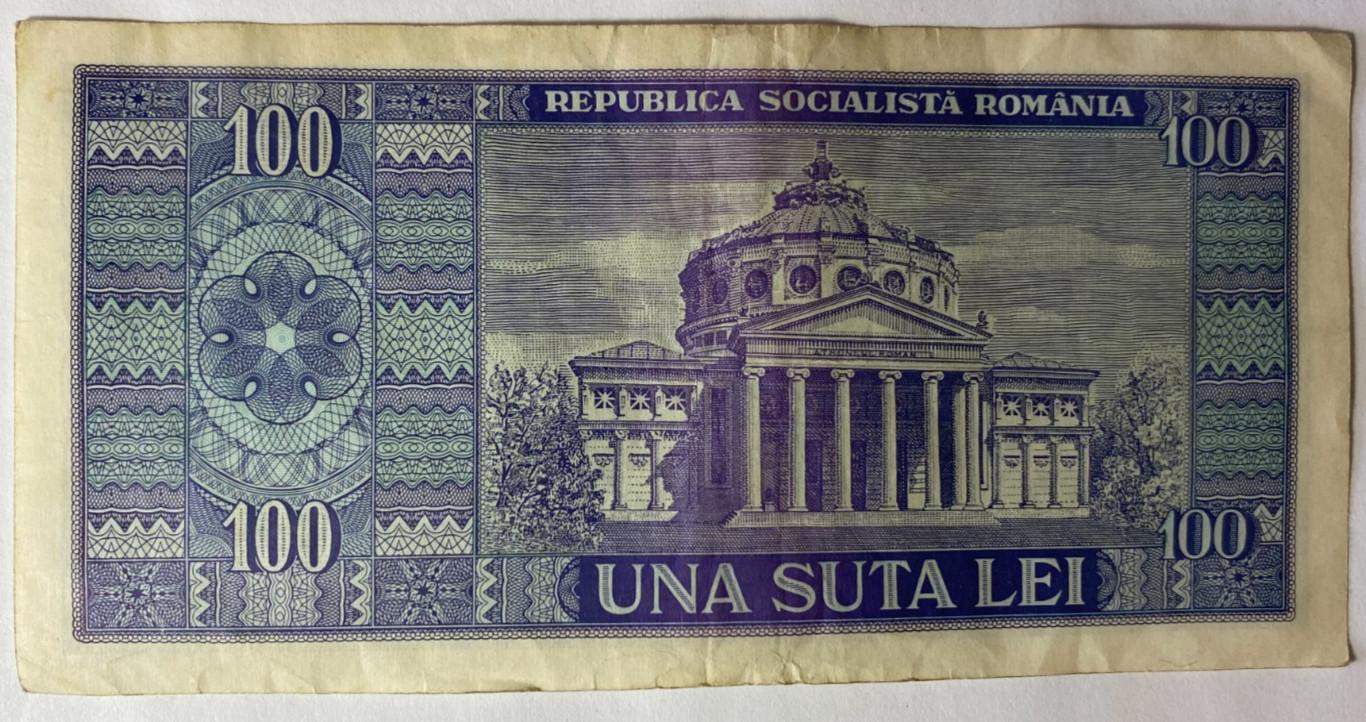 1966 Romania 100 Lei Banknote D.0034 182761