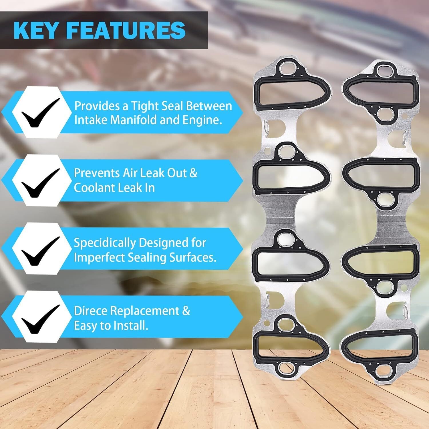 For Fel-Pro Intake Manifold Gasket Set For Chevrolet LS 5.3L 4.8L 6.0L 6.2 NEW