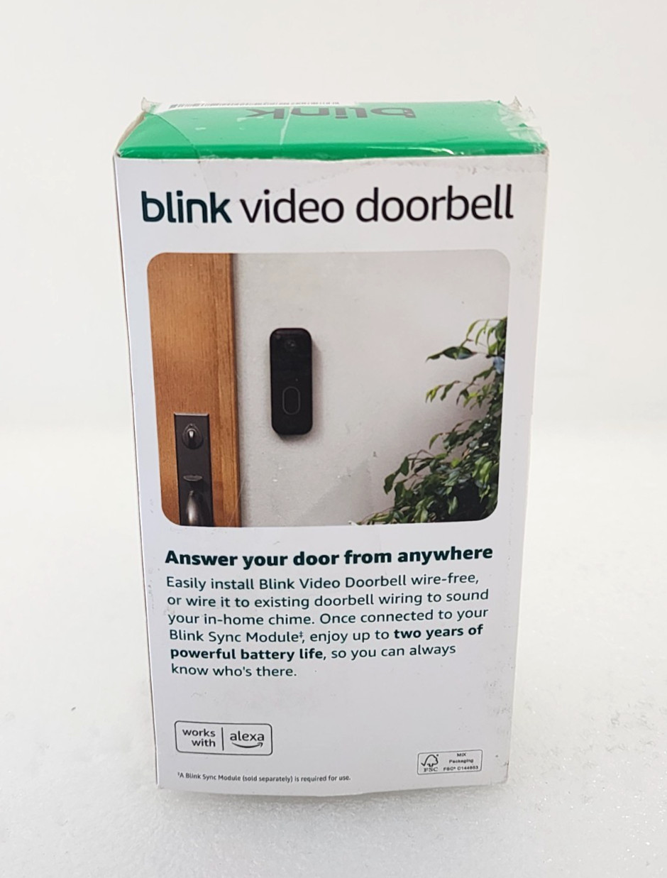Blink Wireless Video Doorbell 2nd Gen Newest Model Black HD, NEW/SEALED