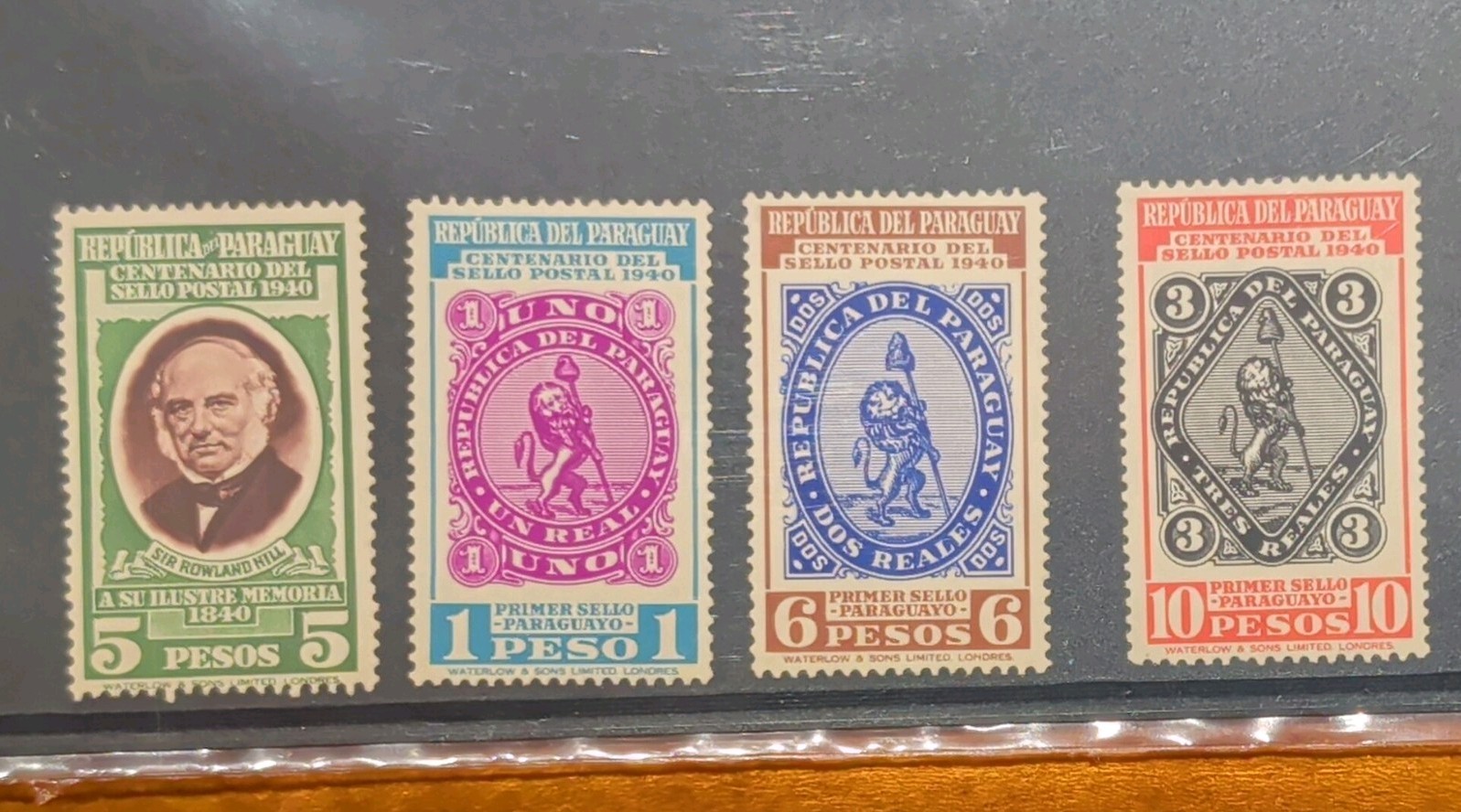 Paraguay  378-81 stamps on stamps 1940 set of four "Stamp Centenary"