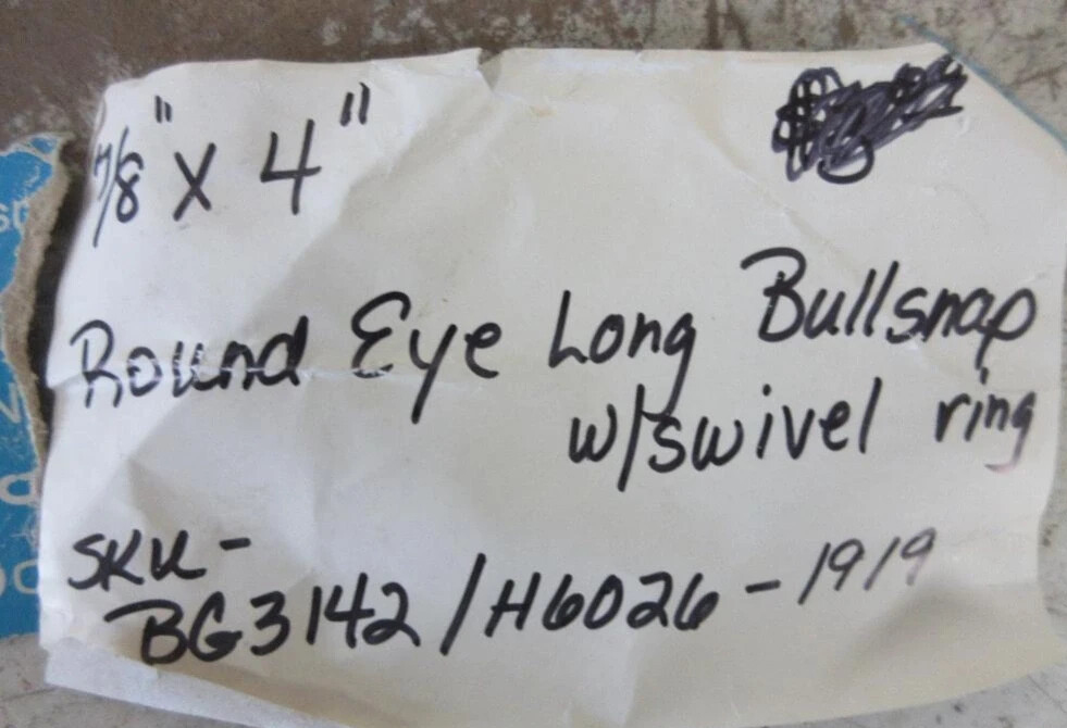 Steel Swivel Eye Bull Snap 4" Malleable Steel 700 SWL Heavy Duty 7/8" Eye